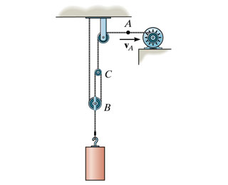 Solved The cable is drawn into the motor with an | Chegg.com